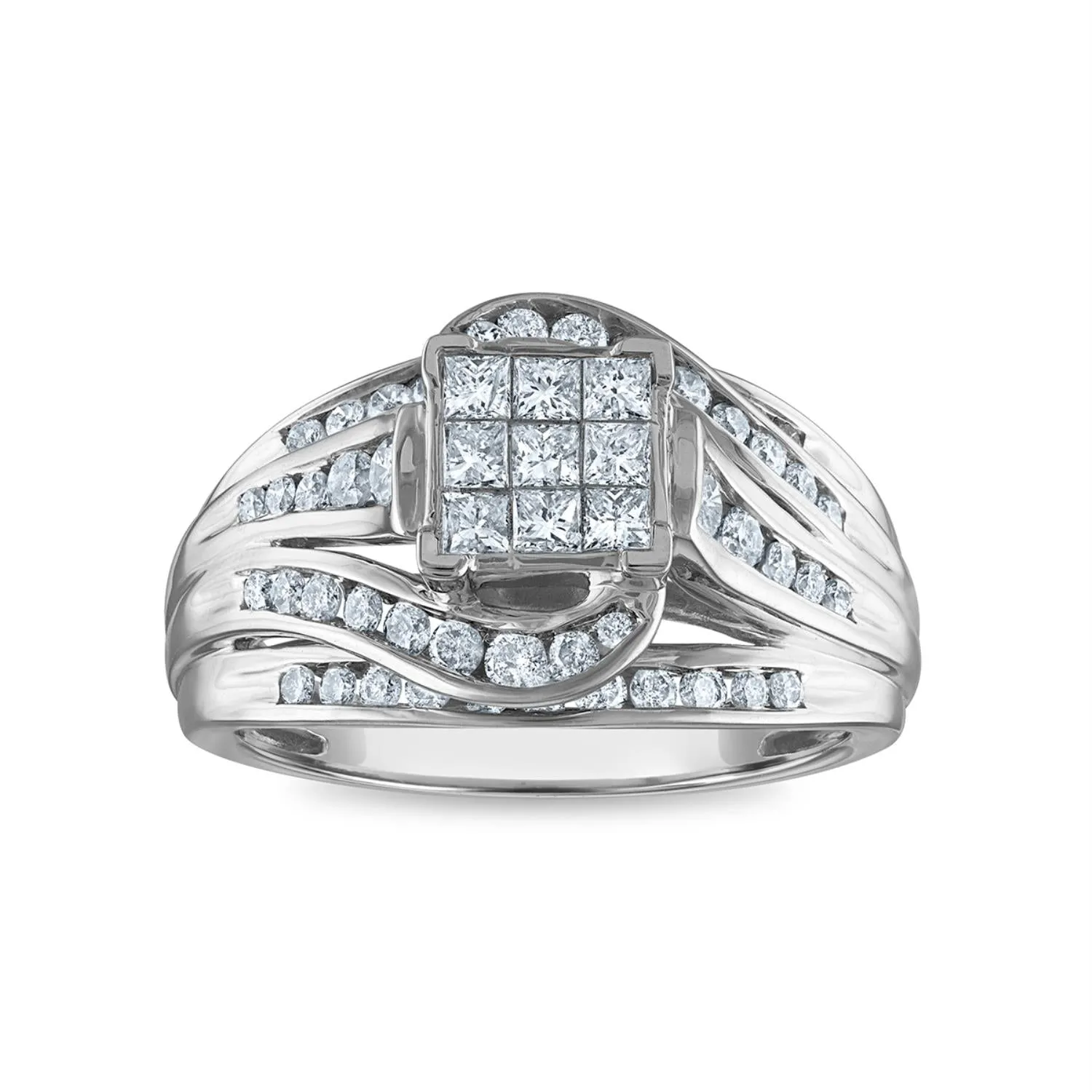 1 CTW Diamond Engagement Ring in 10KT White Gold