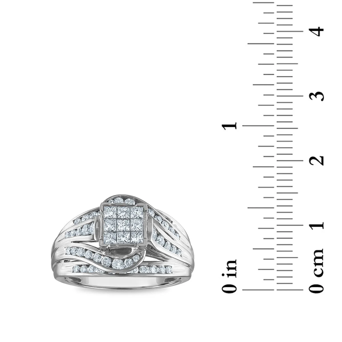 1 CTW Diamond Engagement Ring in 10KT White Gold