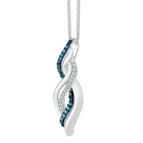 1/10 CTW Diamond Twist 18-inch Pendant in Sterling Silver