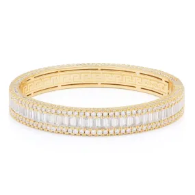 11mm Baguette-Cut Bangle Bracelet