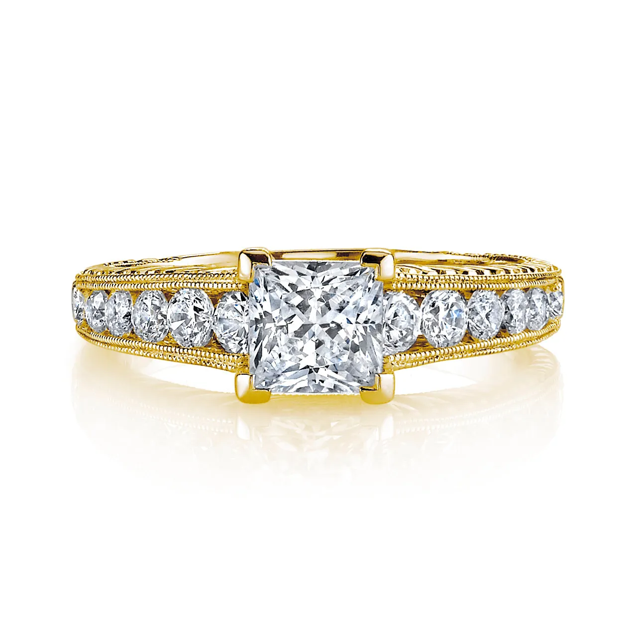 18K YELLOW GOLD DIAMOND ENGAGEMENT RING