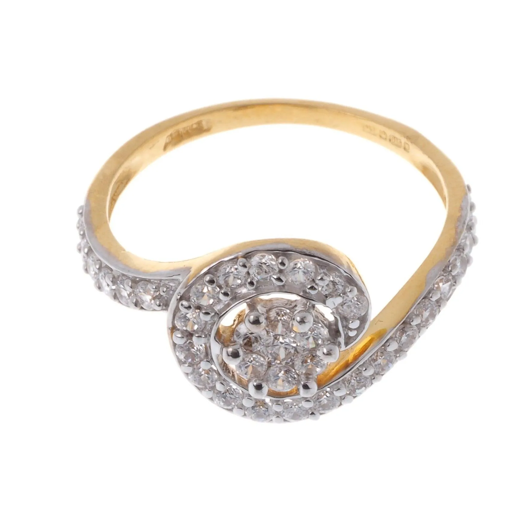 22ct Gold Cubic Zirconia Dress Ring LR0059