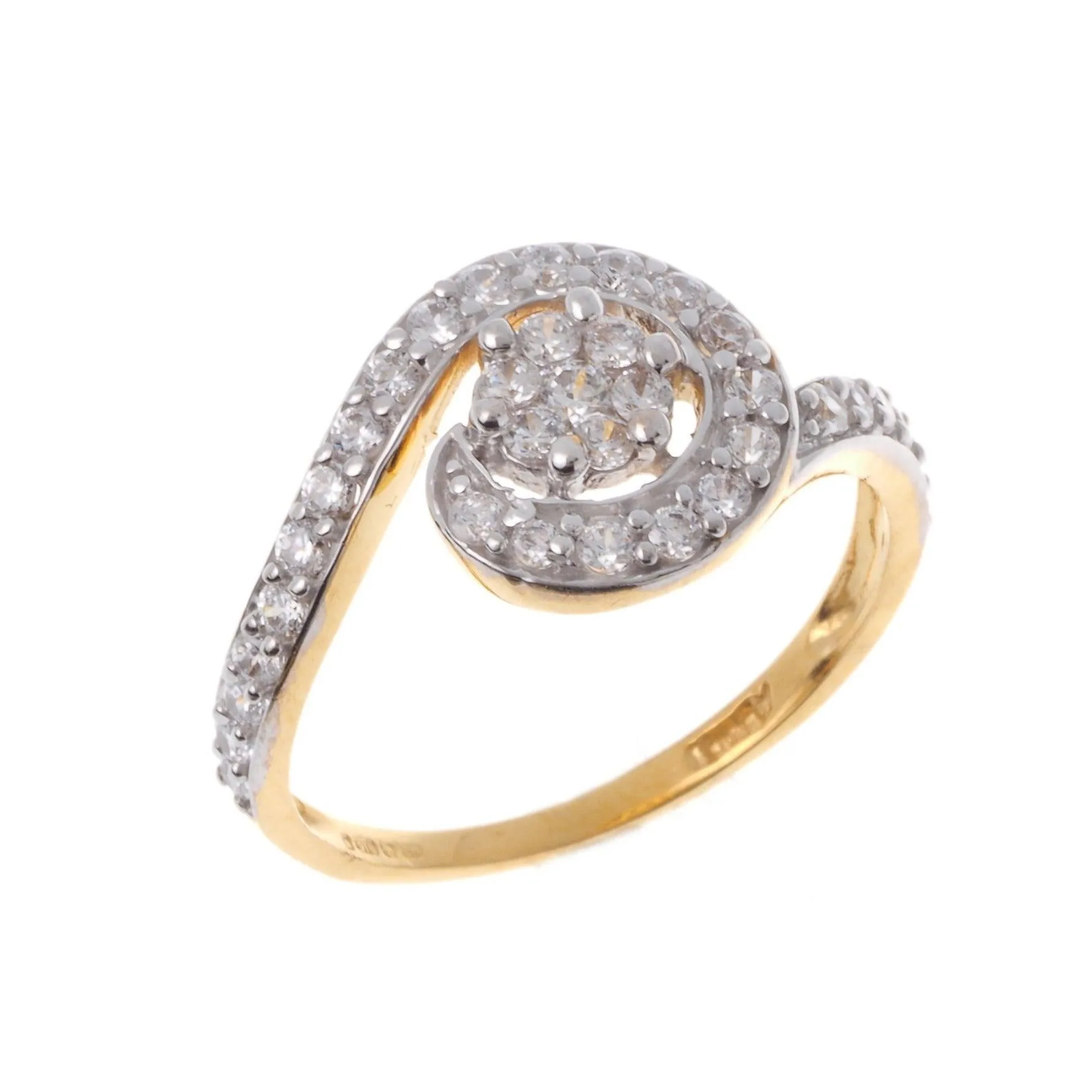 22ct Gold Cubic Zirconia Dress Ring LR0059