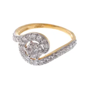 22ct Gold Cubic Zirconia Dress Ring LR0059