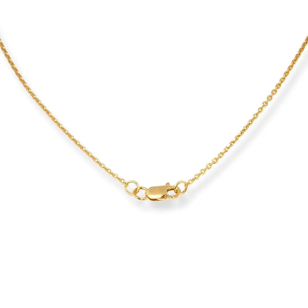 22ct Gold Mangal Sutra Necklace with Cubic Zirconia Stones and Hook Clasp. N-8667