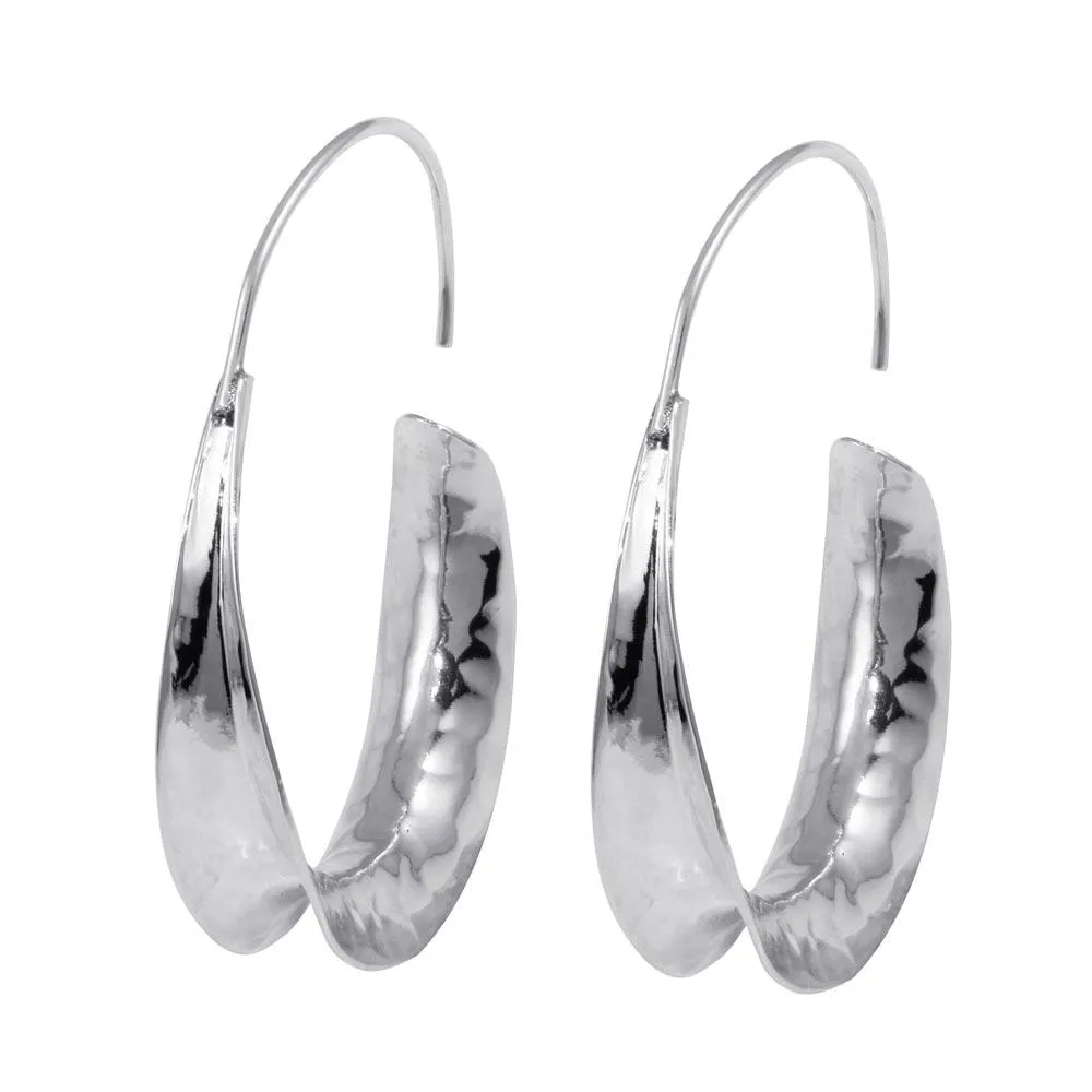 925 Sterling Silver Dangling Hook Earrings - TRE00012