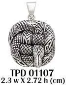 A reminiscent of Celtic knowledge and transformation ~ Sterling Silver Jewelry Snake Pendant TPD1107