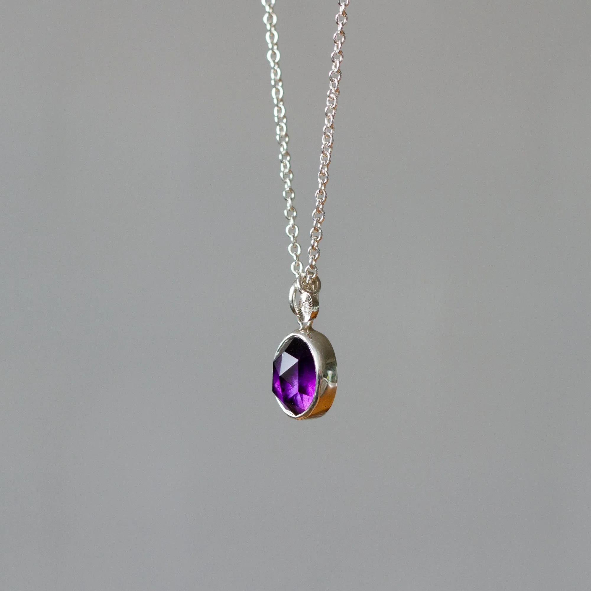 Amethyst Silver Theia Necklace #3