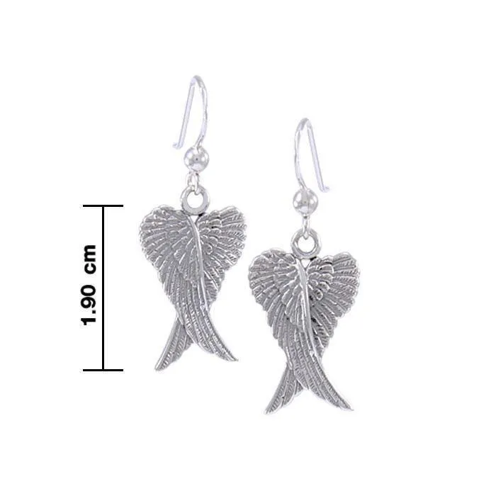 Angel Wings Silver Earrings TER928