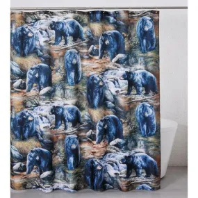 Black Bears Shower Curtain