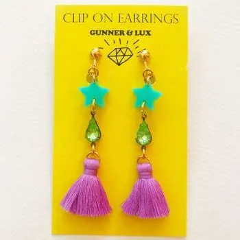 bling clip-on earrings