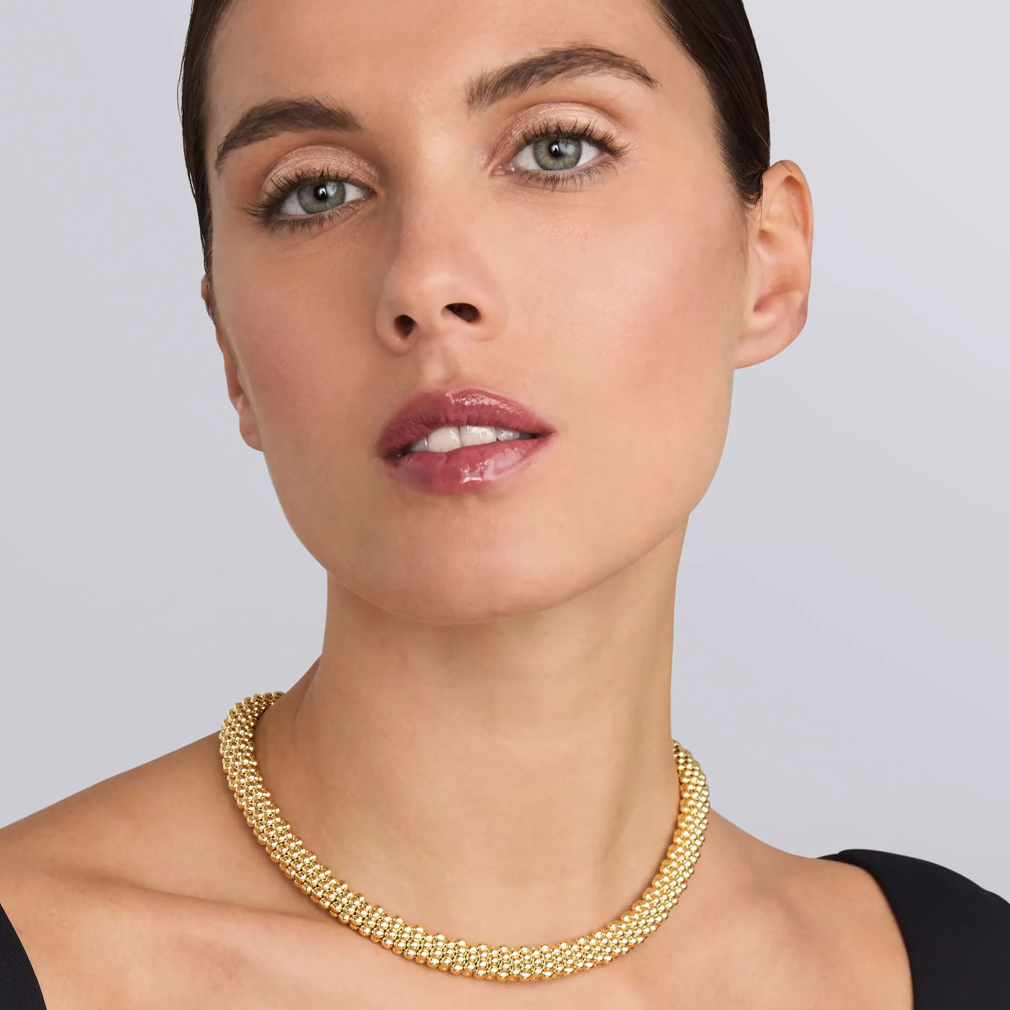 Caviar Gold 18K Gold Caviar Necklace | 9mm