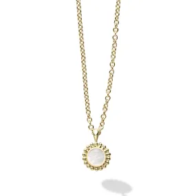 Covet Round Mother of Pearl Pendant Necklace