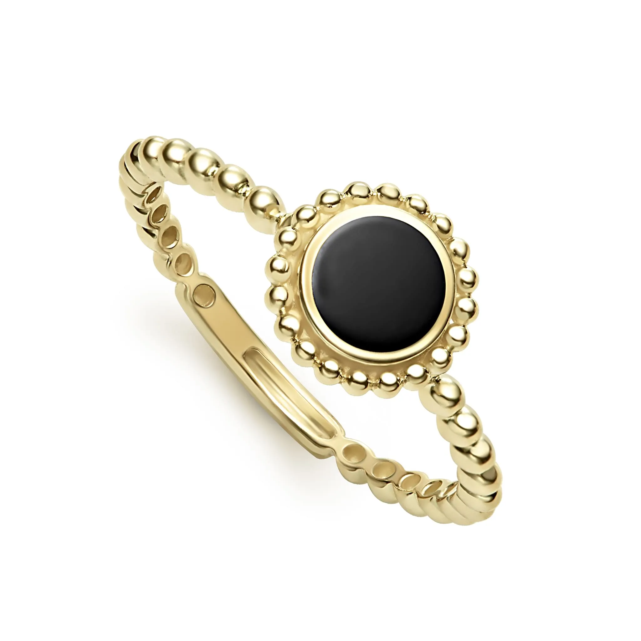 Covet Round Onyx Stacking Ring