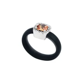 Diana Collection Black Italian Rubber Ring