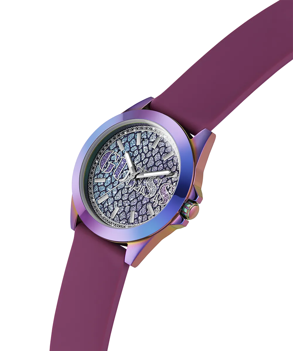 GUESS Ladies Purple Iridescent Analog Watch