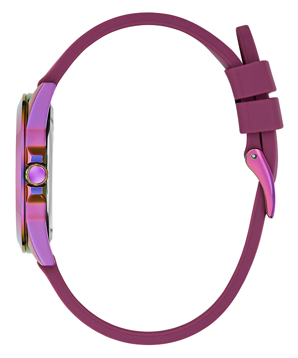 GUESS Ladies Purple Iridescent Analog Watch