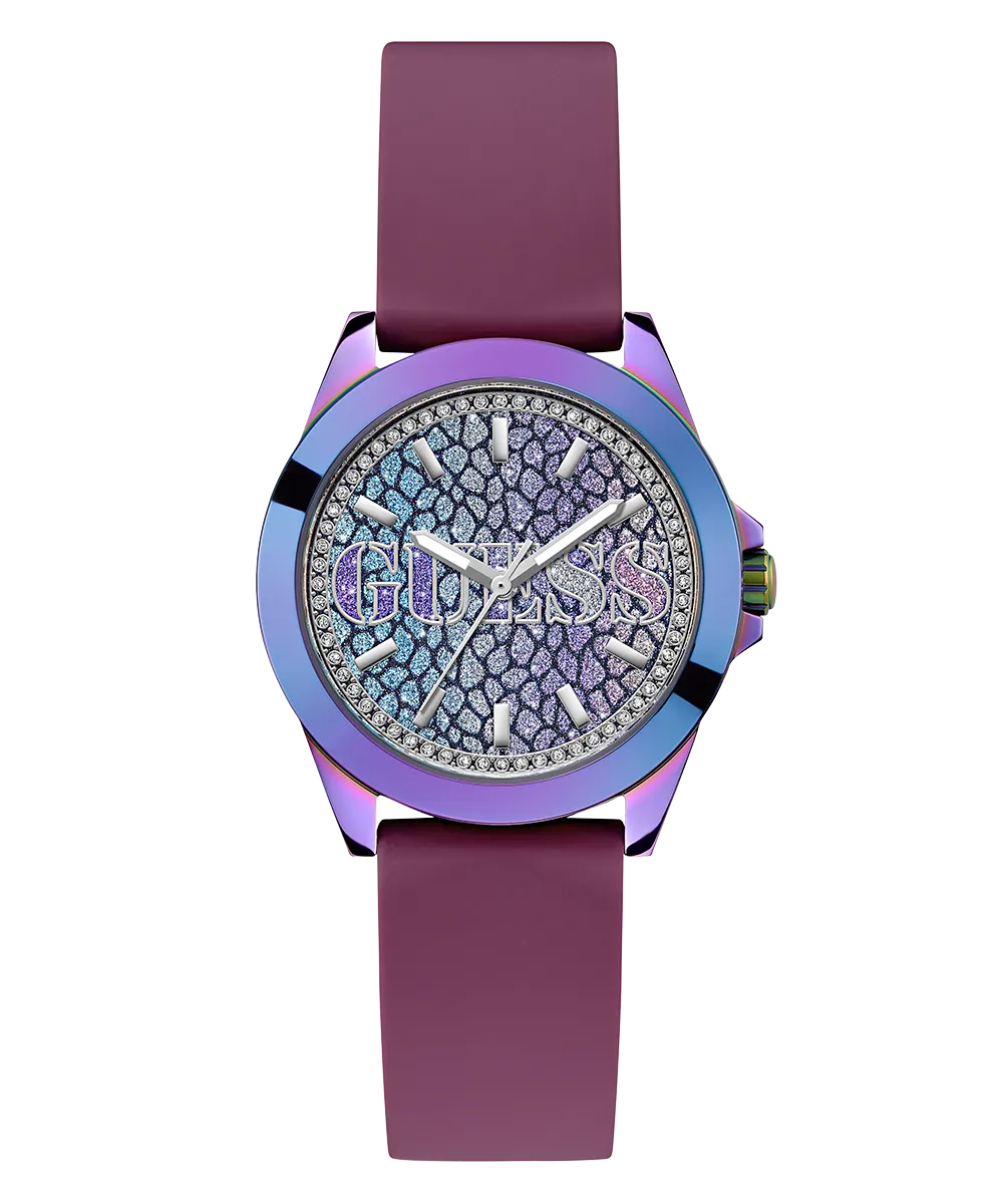 GUESS Ladies Purple Iridescent Analog Watch