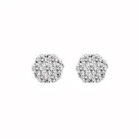 Harmony Jewel Collection Round Diamond Stud Earrings, 6ctw Look