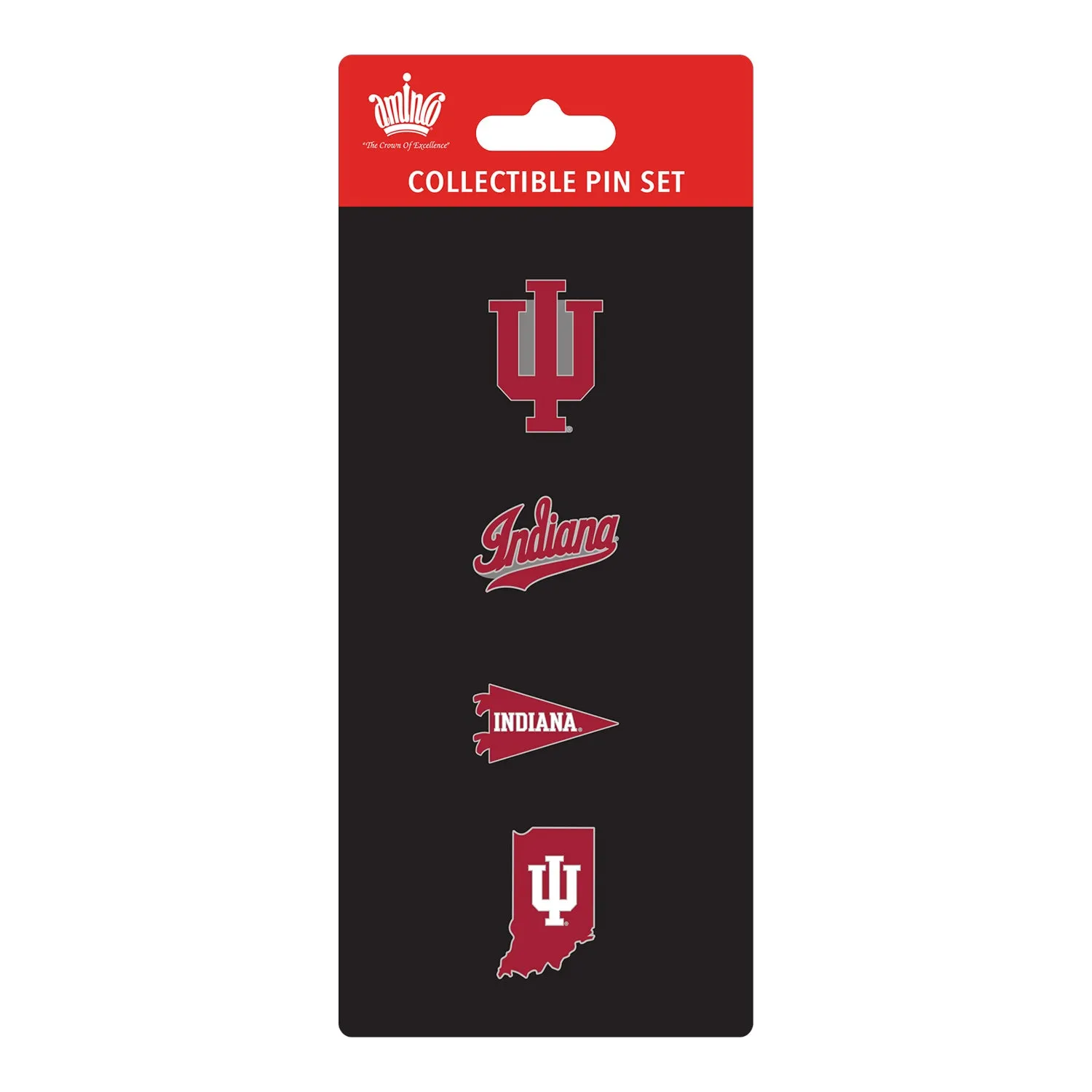 Indiana Hoosiers 4-Pack Collectible Crimson Hatpin Set