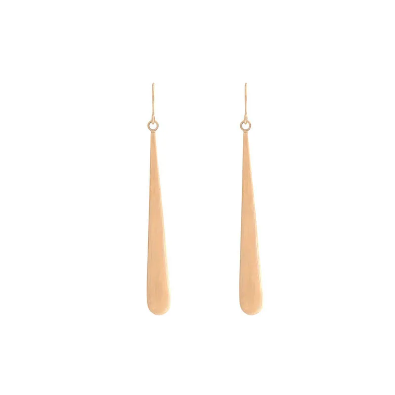 Italian gold yellow gold polished shepherd hook earrings