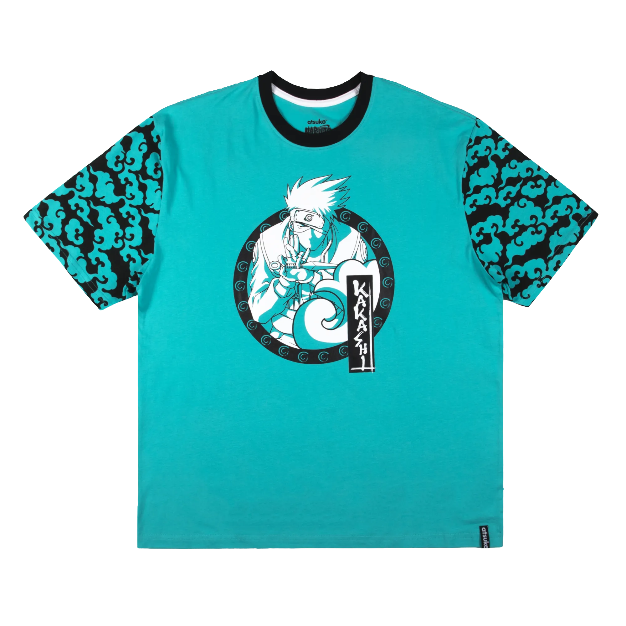 Kakashi Pattern Sleeve Teal Tee