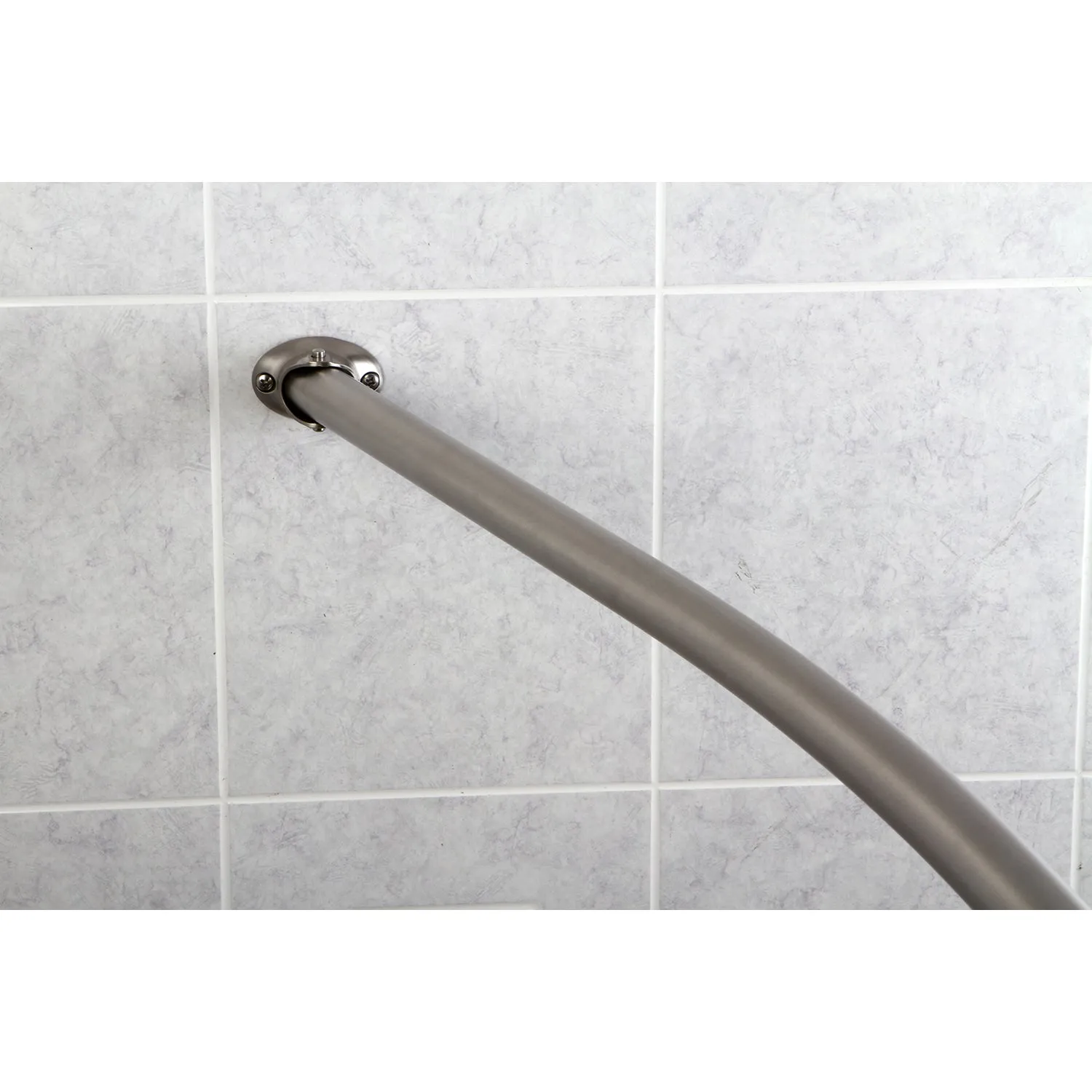 Kingston Brass Adjustable Hotel Single Curved Shower Curtain Rod