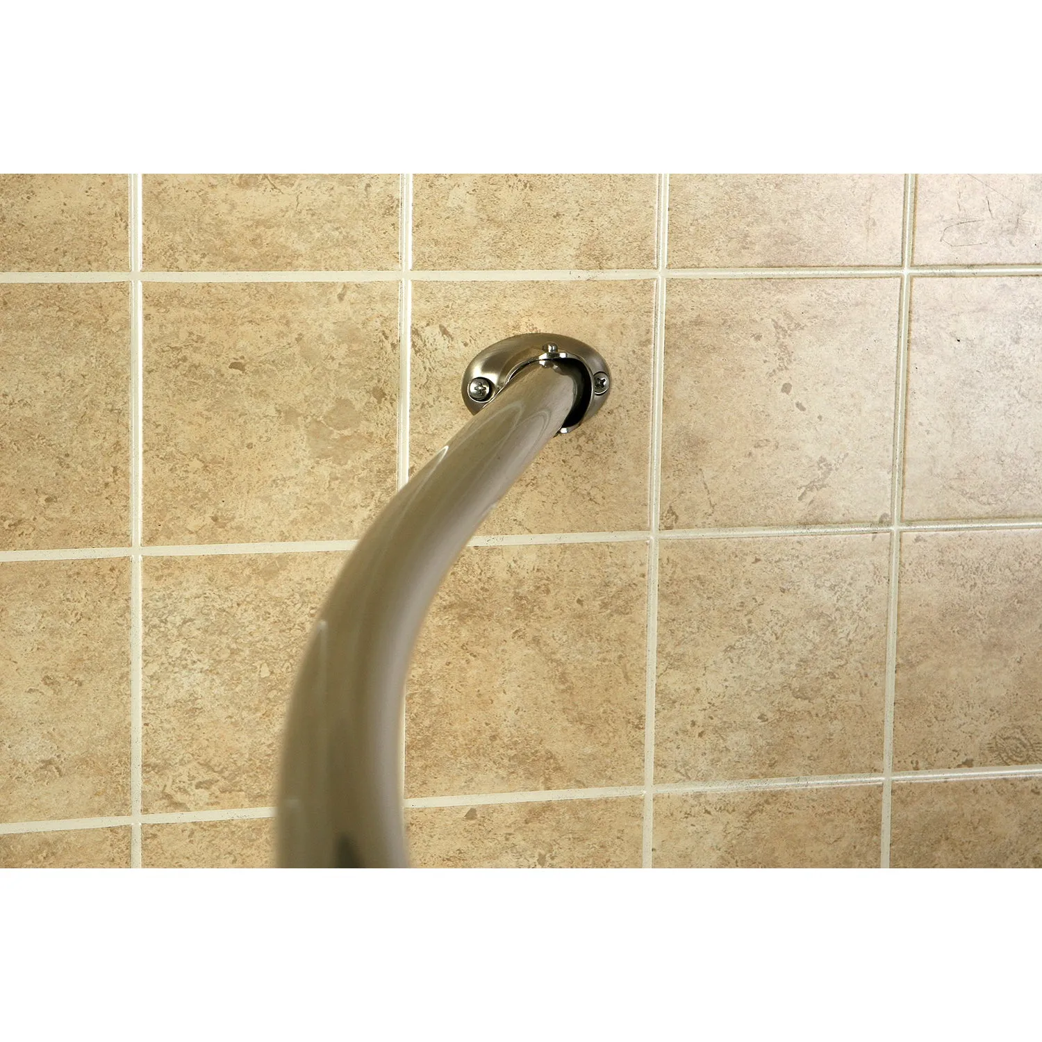 Kingston Brass Adjustable Hotel Single Curved Shower Curtain Rod