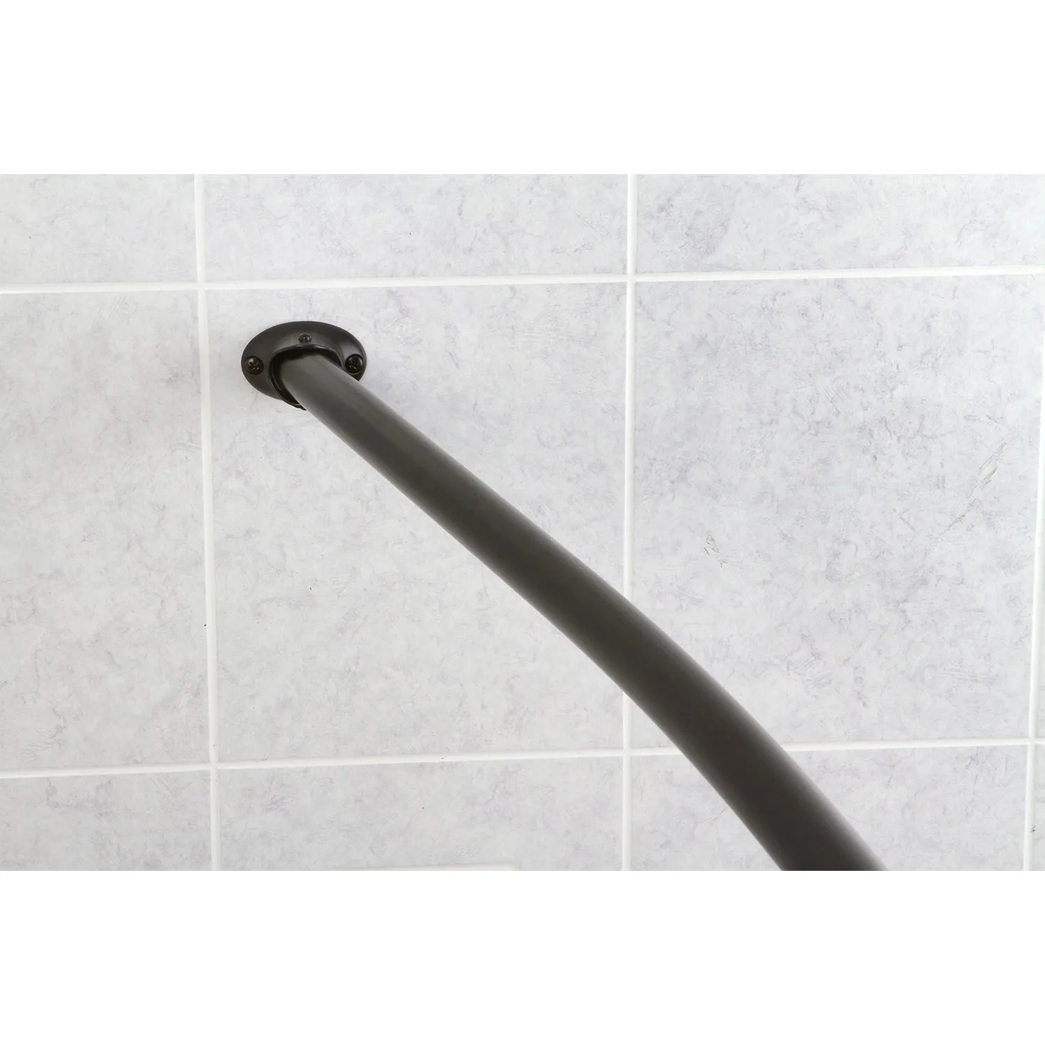 Kingston Brass Adjustable Hotel Single Curved Shower Curtain Rod