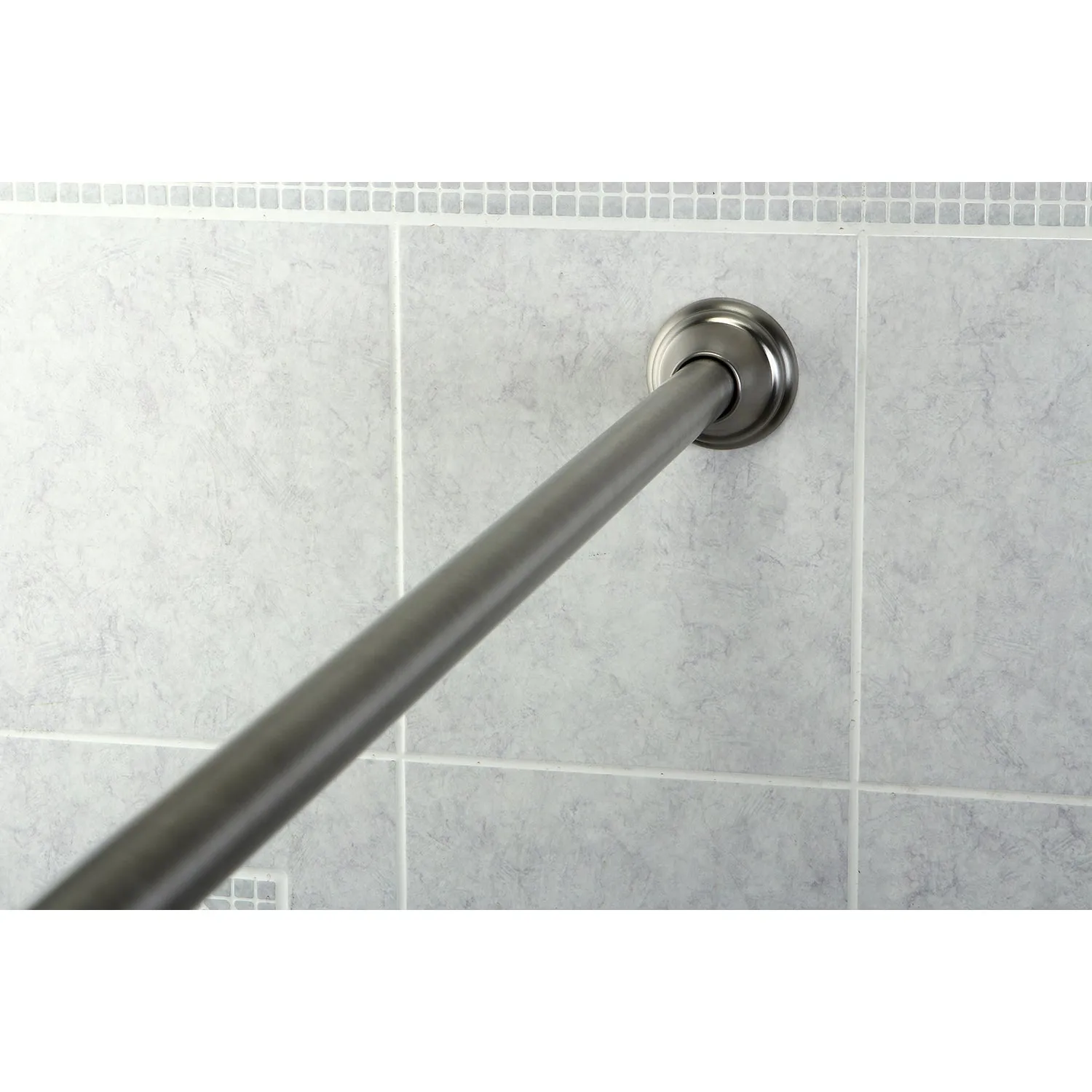 Kingston Brass Americana 72" Tension Shower Rod with Decorative Flange