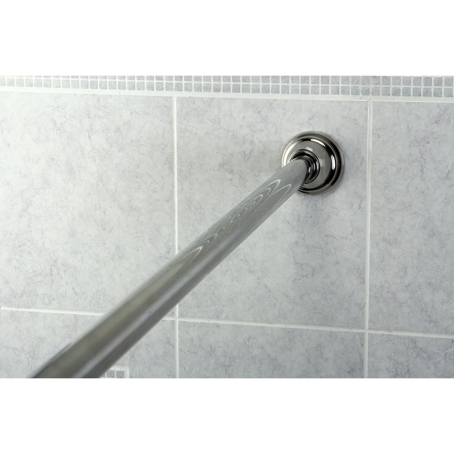 Kingston Brass Americana 72" Tension Shower Rod with Decorative Flange