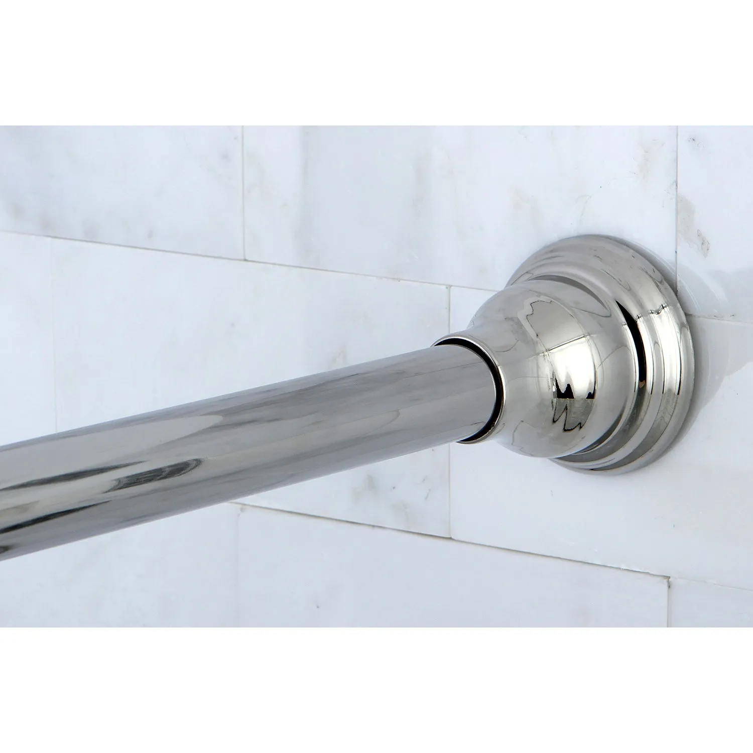 Kingston Brass Americana 72" Tension Shower Rod with Decorative Flange