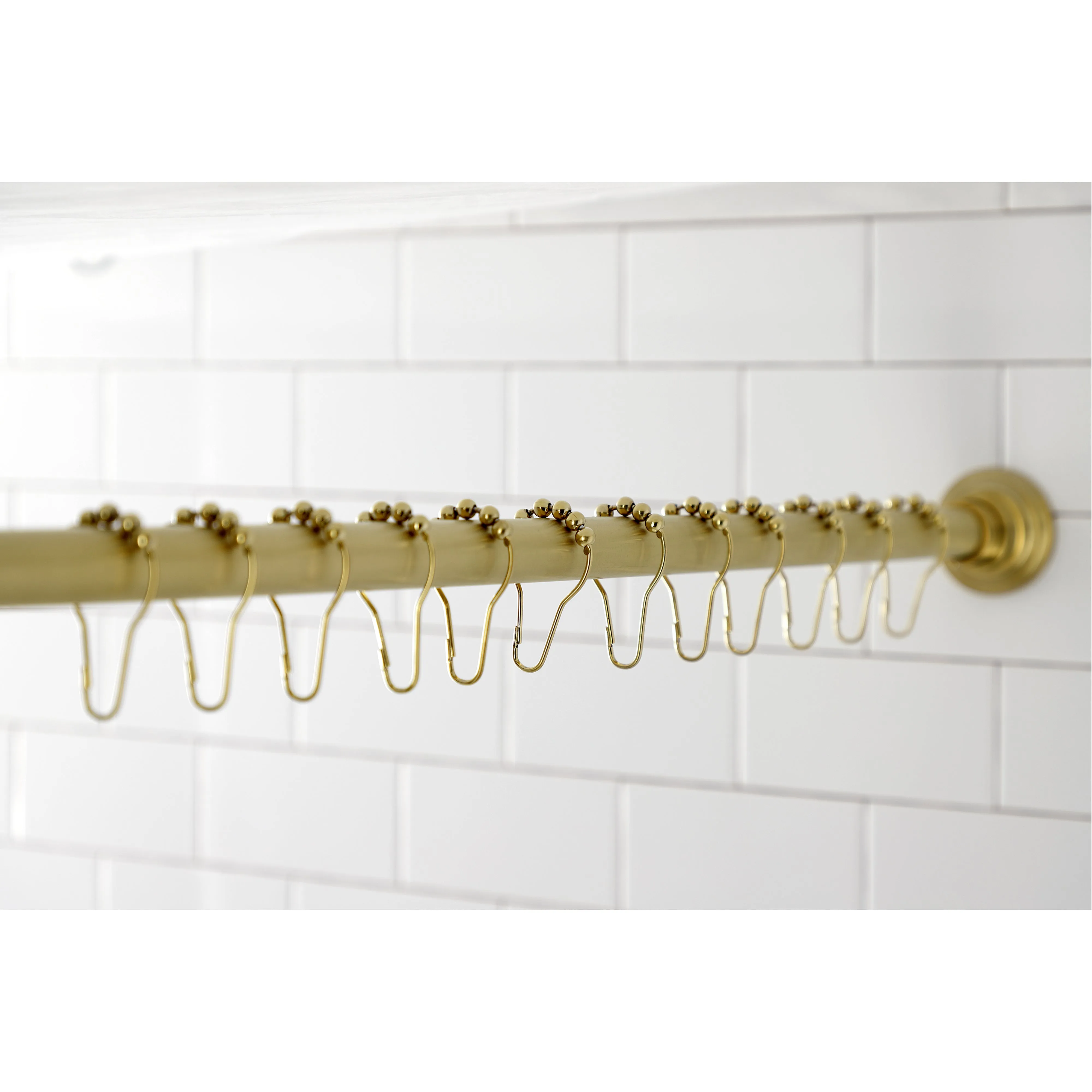 Kingston Brass Edenscape 72-Inch Adjustable Shower Curtain Rod with Rings