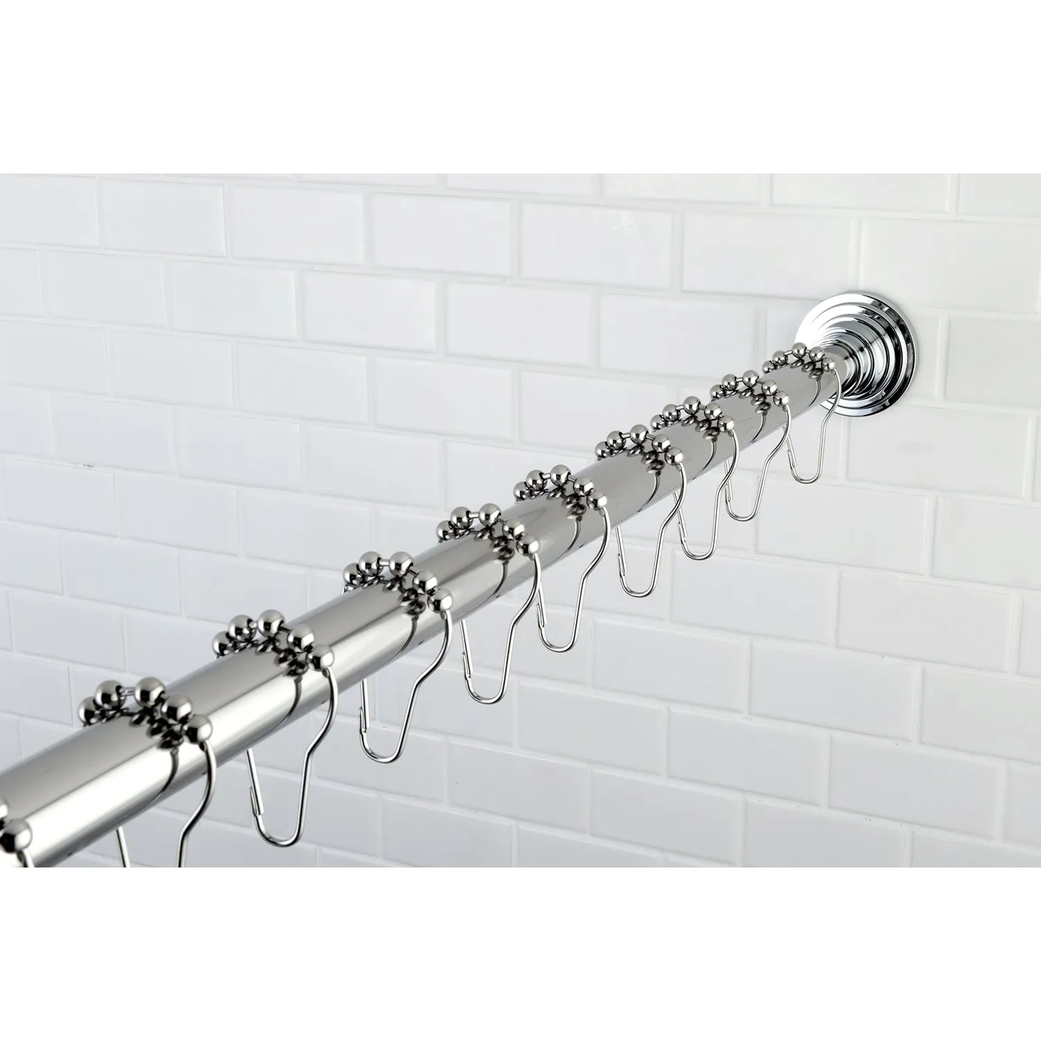 Kingston Brass Edenscape 72-Inch Adjustable Shower Curtain Rod with Rings