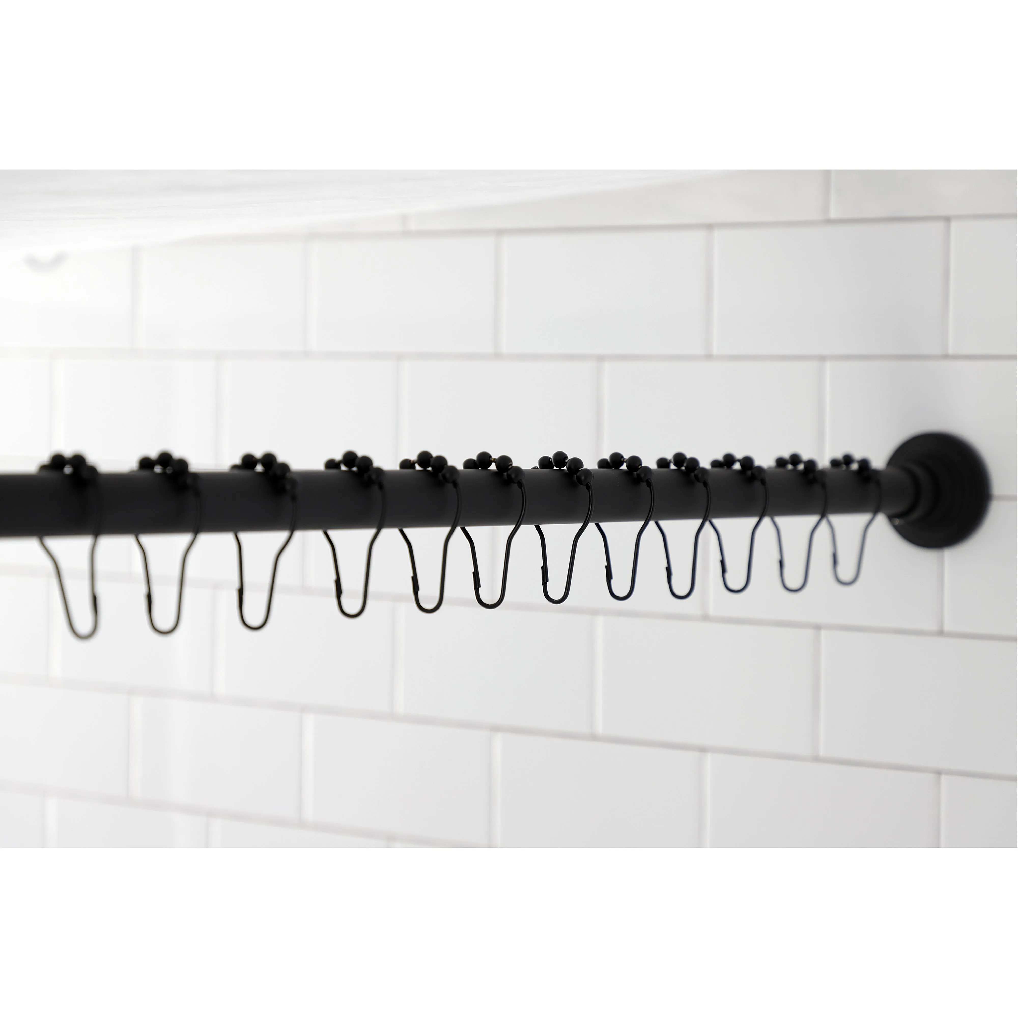 Kingston Brass Edenscape 72-Inch Adjustable Shower Curtain Rod with Rings