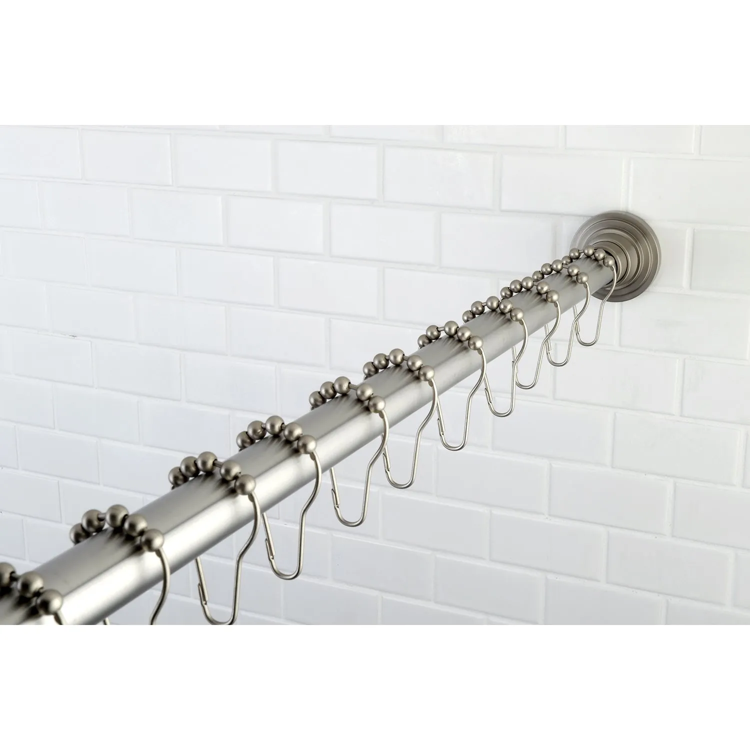 Kingston Brass Edenscape 72-Inch Adjustable Shower Curtain Rod with Rings