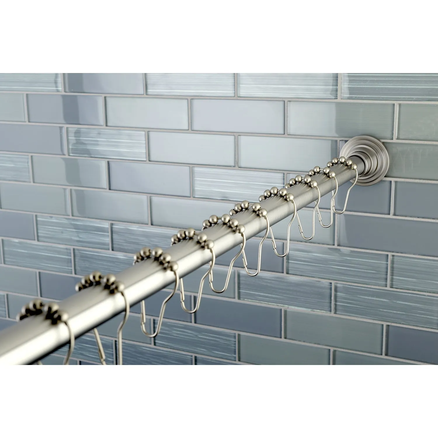 Kingston Brass Edenscape 72-Inch Adjustable Shower Curtain Rod with Rings