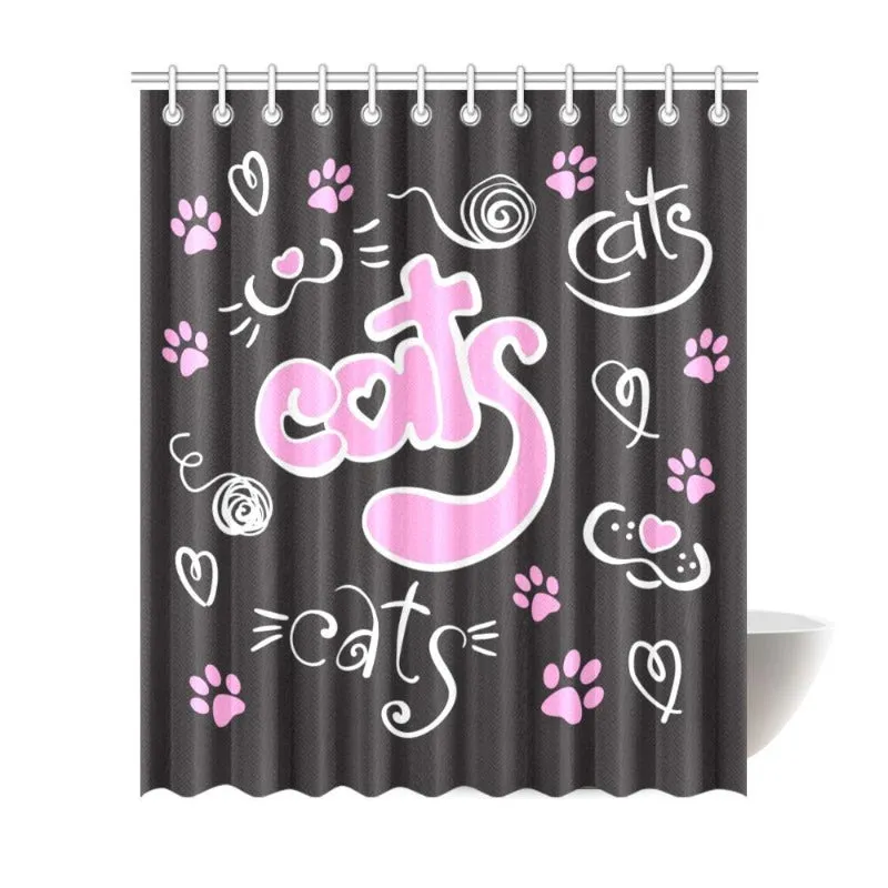 Love Cats Shower Curtain