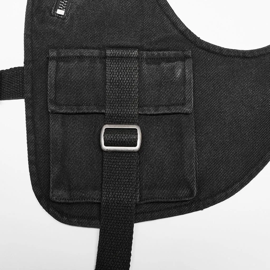 Men's Punk Big-Pocket Buckle Harness