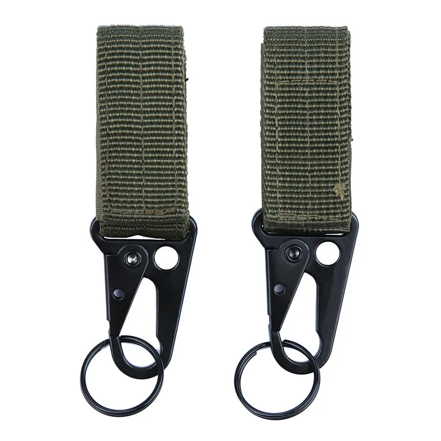 Molle Snap Hook With Keyring 2-pack Groen