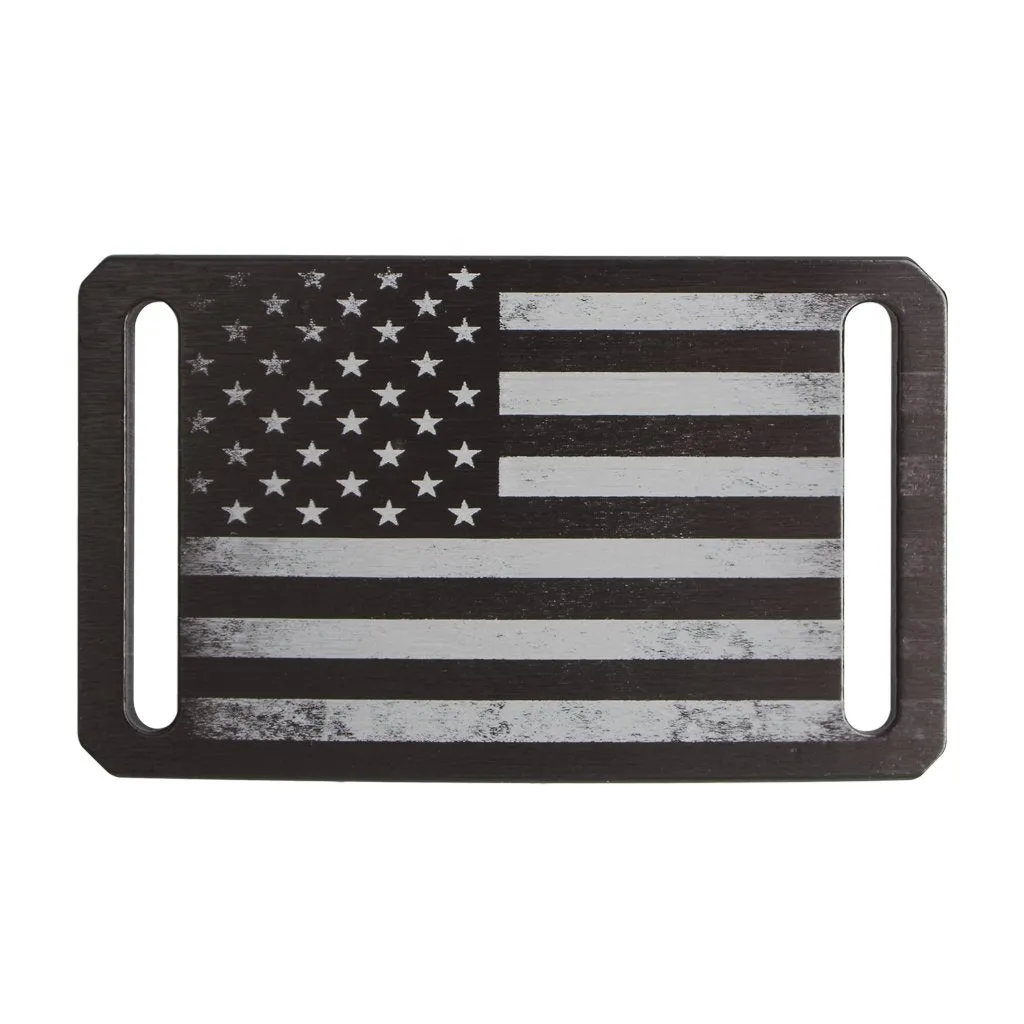 Narrow USA Black Flag Buckle