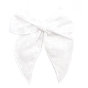 Party Girl Bow - White Flowers