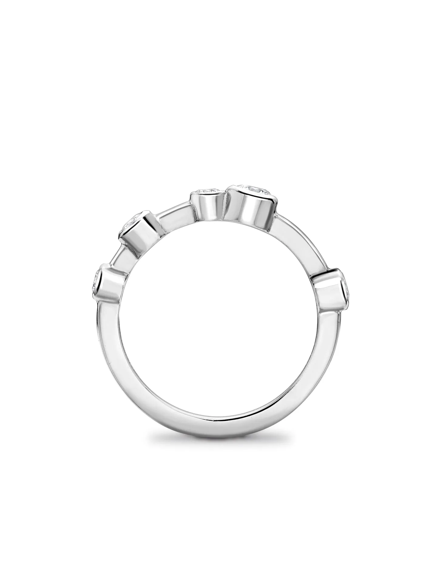 Raindance Half-Hoop Platinum Diamond Ring