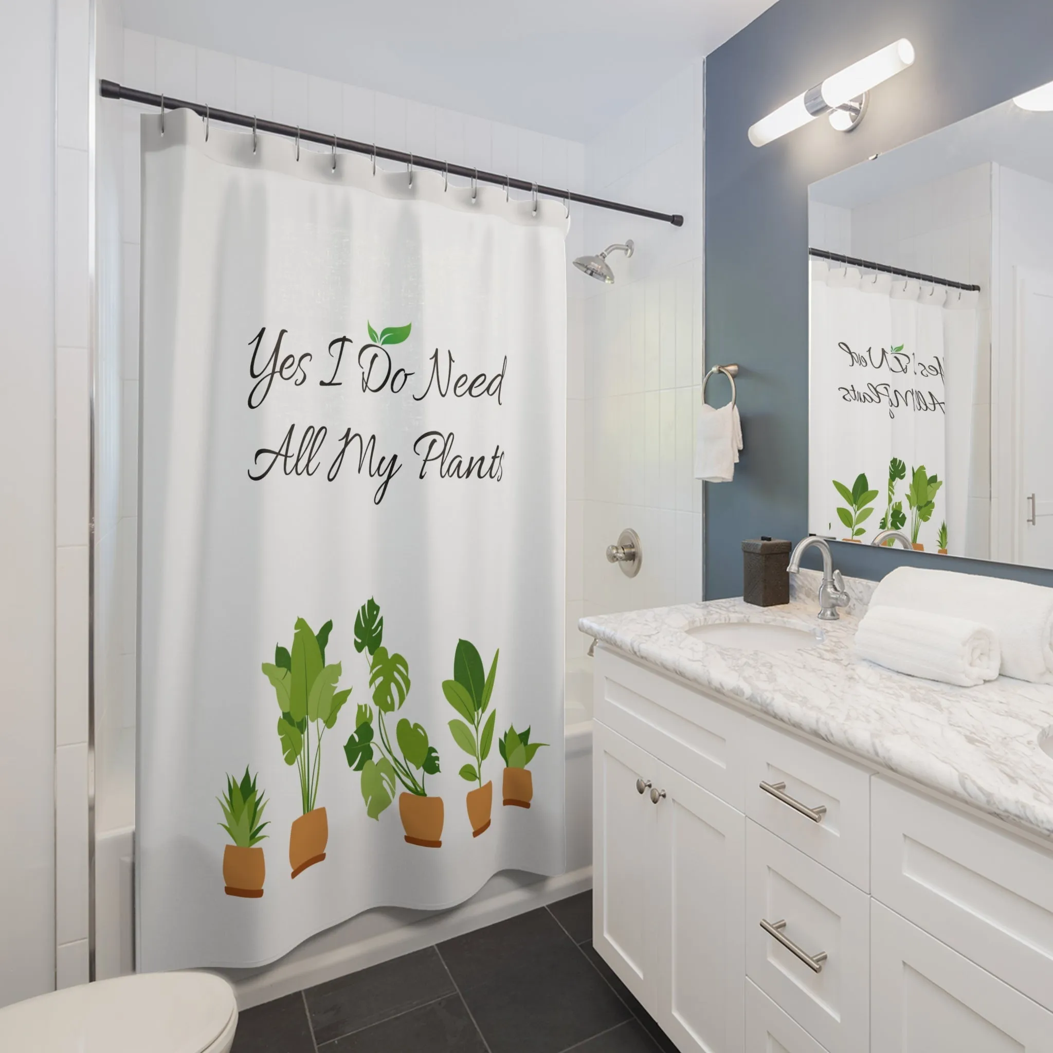 Shower Curtain | Yes I Do Need All My Plants | Tiny Zen Gardens