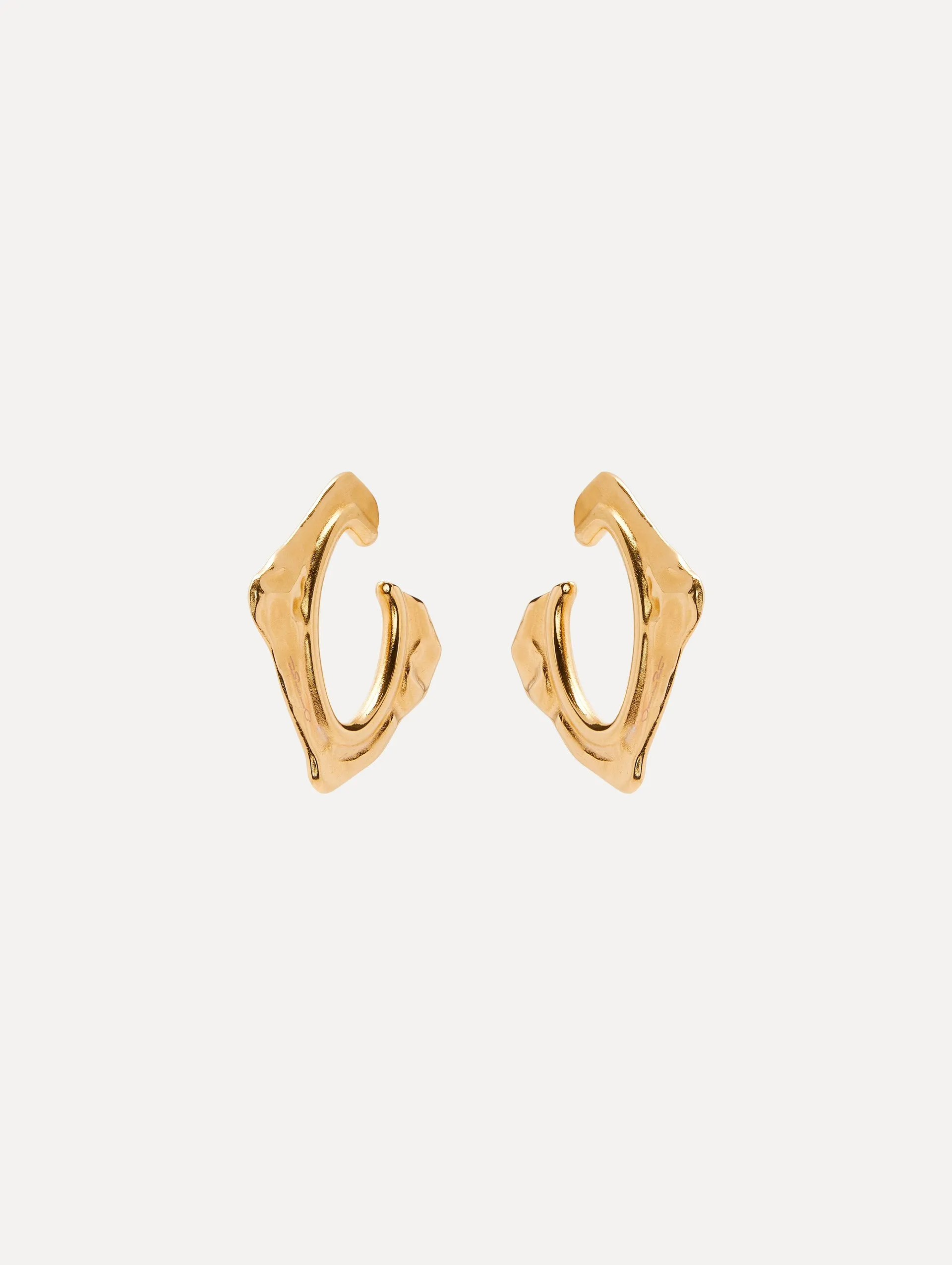 Small Abstract O Hoop Earrings