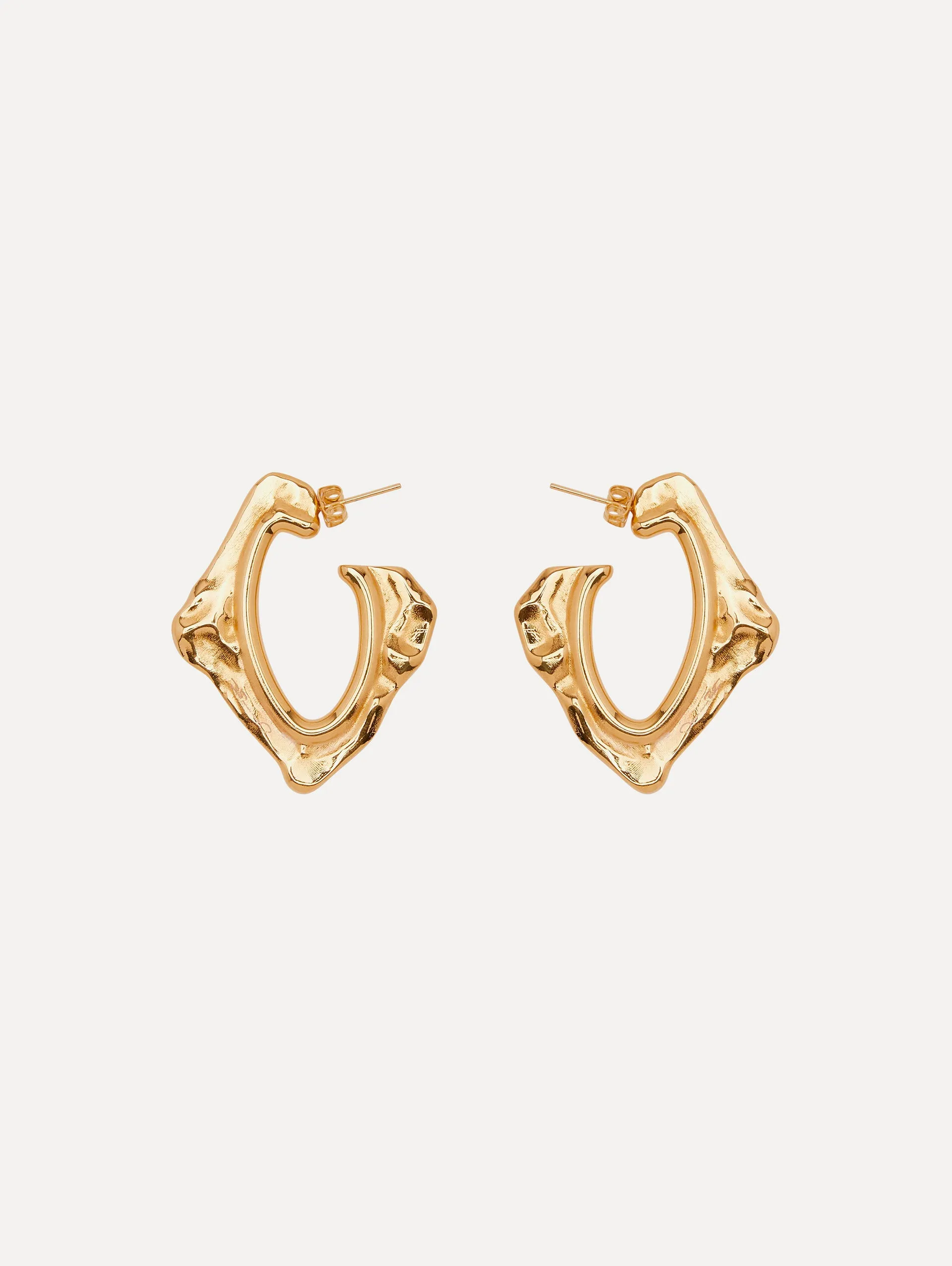 Small Abstract O Hoop Earrings