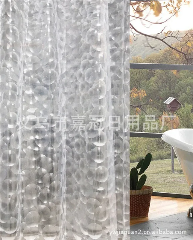 Transparent EVA Shower Curtain, HG0077