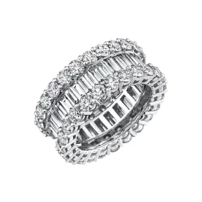 Triple Row Diamond Eternity Band