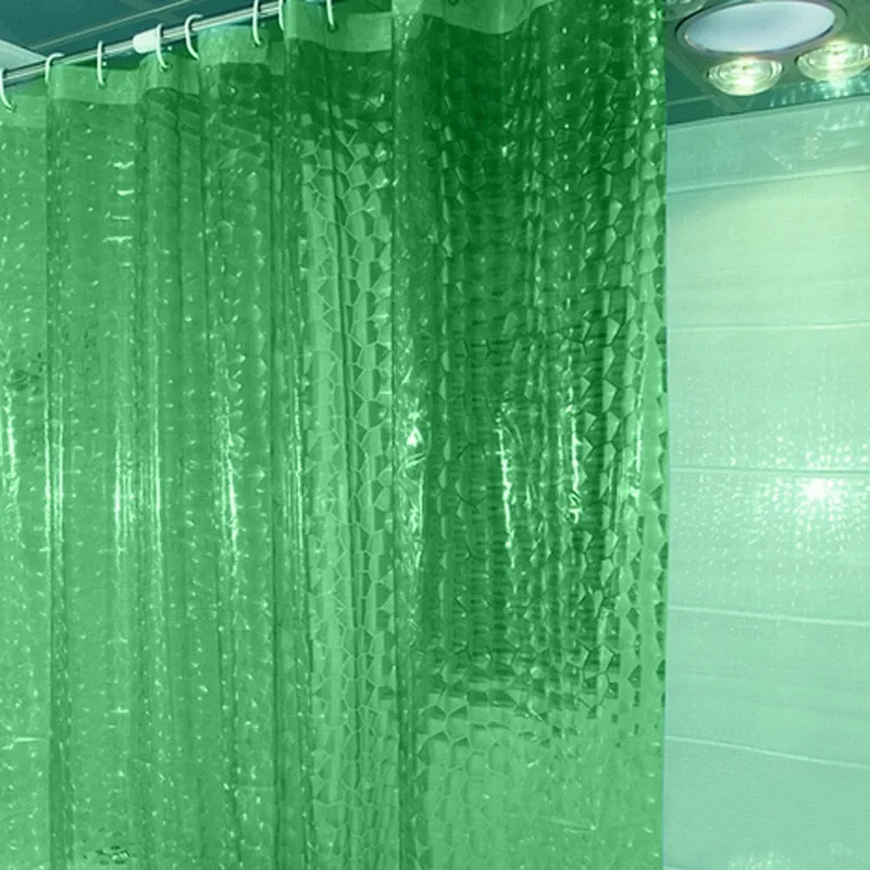 Waterproof 3D Shower Curtain With 12 Hooks