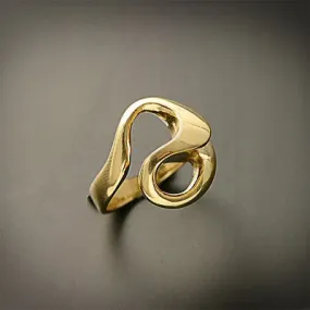 Wave gold ring